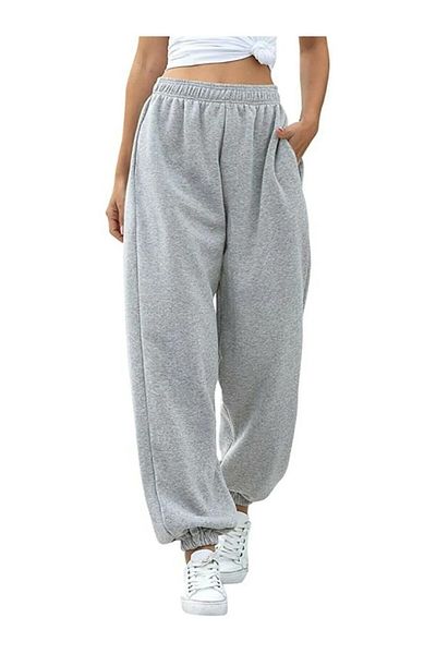 coder Γκρι Oversize αθλητική φόρμα με ελαστικά πόδια