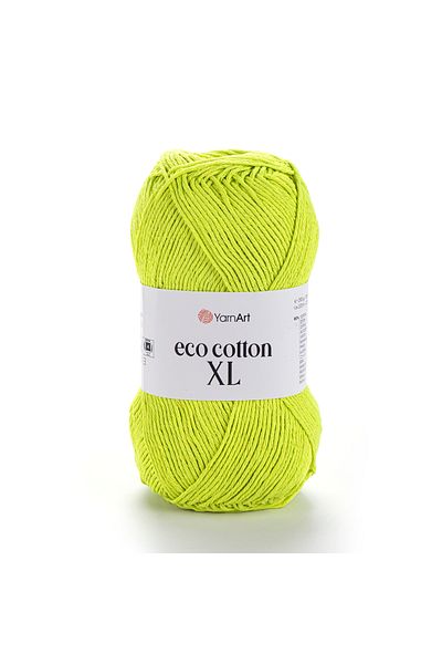 Yarnart Eco Cotton Xl - Χειροποίητο Νήμα Πλεκτομηχανής Highlighter Green-801