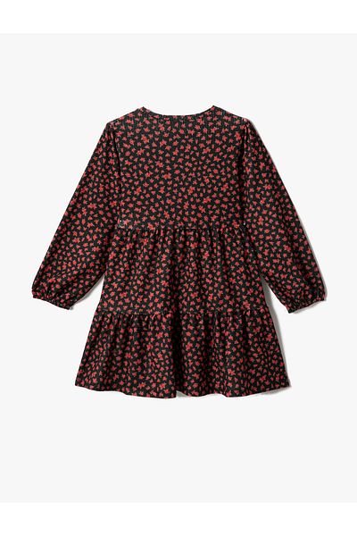 Koton Rochie Floral mânecă lungă Decolteu Crew