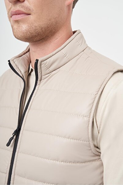 İmza Камінь Колір Капітоне Прямий Комір Прямий Гарнітура-Без Бій Слім Фіт Жилет 1009245151