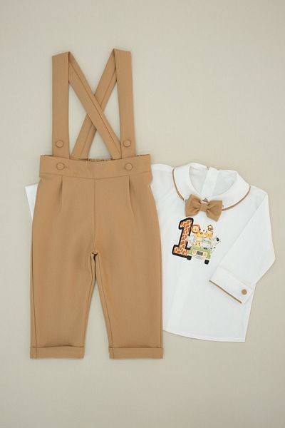 annerüyası 1 Year Old Safari Printed Salopette Suit