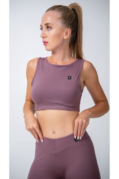 Keep Risen Purple Sleeveless Crop Top