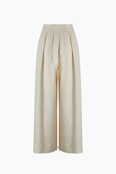İKİKIZ Crinkle Linen Palazzo Trousers
