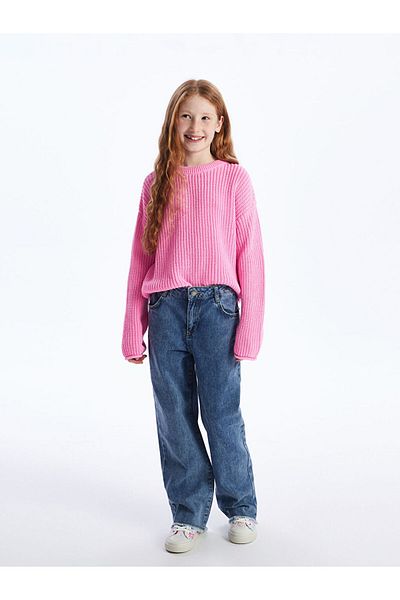 LC Waikiki LCW Kids Crew Neck Long Sleeve Girls' Knitwear Sweater