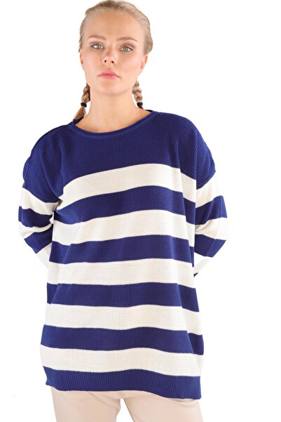 Rays 5380 Bisiklet Yaka Çizgili Tunik Laci