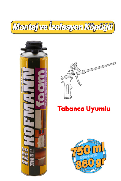 Badem10 Tabanca Uyumlu Montaj Köpüğü Profesyonel Dolgu İzolasyon Poliüretan K...