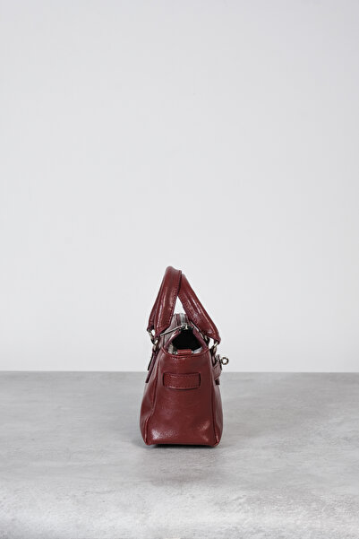 Çantacımstore Бордова міні-сумка з перехресним ремінцем на пряжці