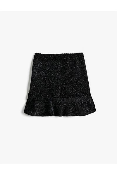 Koton Fustă mini strălucitoare croială asimetrică adunată