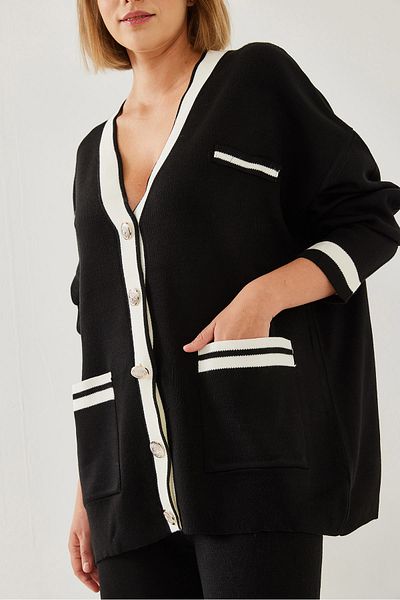 Bianco Lucci Women's Knotted Cardigan Knitwear Bottom Top Set 8062 60351165
