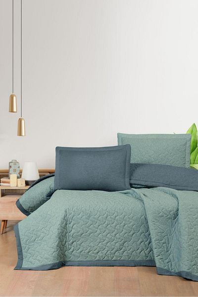 Arel Home Double Bedspread Set 5 Pieces (Bedspread - 2 Pillowcases - 2 Pillows Filled)