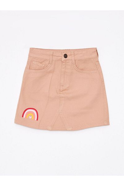 LC Waikiki Printed Cotton Girls Skirt