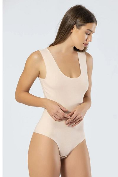TÜREN Γυναικείο σώμα 88% Supima και 12% Lycra με κοπή με λέιζερ - λουράκι και κουμπωτά