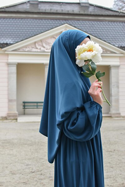 ANDE Şal M. İpeği - Albastru petrol