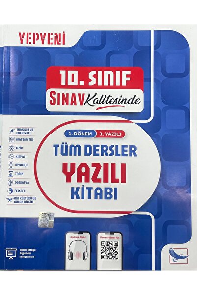 Sınav Yayınları 10.SINIF YAZILI KİTABI 1.DÖNEM 1.YAZILI SINAVI