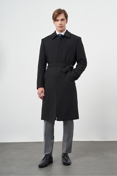 İmza Μαύρο παλτό Comfort Fit Polo Neck 115 cm 1005245150