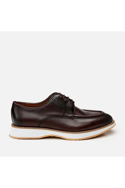 Hotiç Genuine Leather Brown Men's Casual Shoes