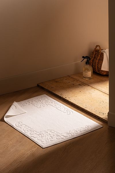 Madame Coco Prosop pentru picioare Orlena 100% bumbac - Alb - 50x70 cm