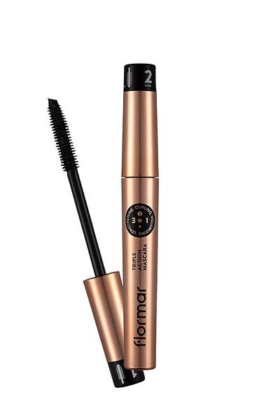 Flormar 3-Stage Adjustable Mascara (BLACK) - Triple Action Mascara - 001 -8690604275588