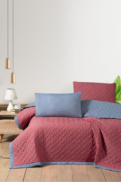 Arel Home Double Bedspread Set 5 Pieces (Bedspread - 2 Pillowcases - 2 Pillows Filled)