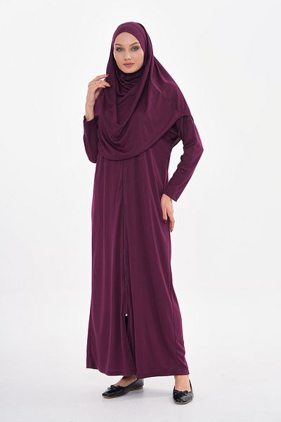 medipek One-Piece Prayer Dress with Zippered Hijab