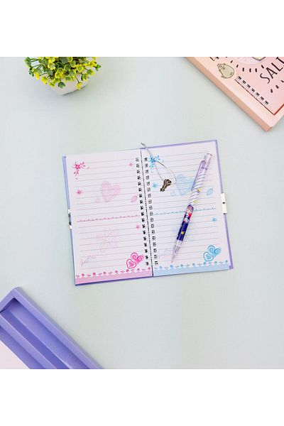 Gift Moda Set de caiet și pix cu blocare cu model drăguț
