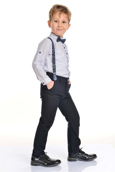 Mnk Кольорові штани та сорочка для хлопчиків, комплект, СИНІЙ