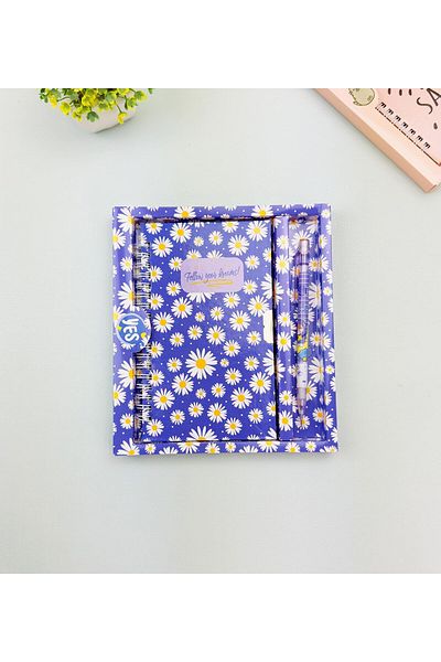 Gift Moda Cute Pattern Lock Notebook and Pen Set