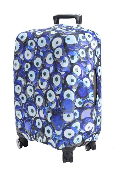 MY SARACİYE Husă pentru bagaje My Saraciye, husă pentru valiză mare, medie, set de huse pentru lungimea cabinei, mărgele My Evil Eye