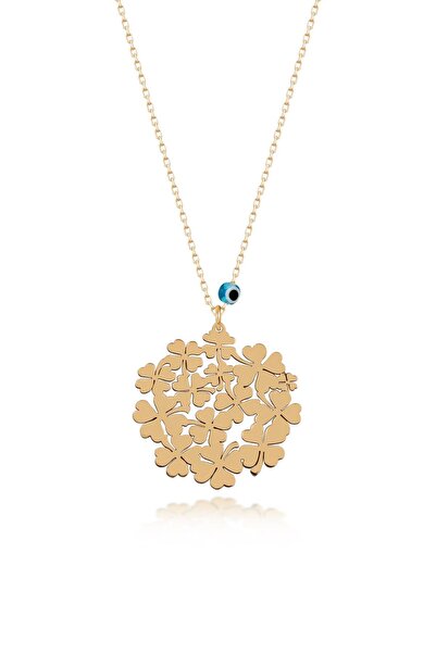 SARIASLAN Gümüş Şans Yonca Kolyesi