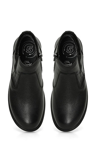 Polaris 5 Nokta 107113.M-KRK 4PR Hakiki Deri Termo Kaymaz Taban Fermuarlı Erkek Bot SİYAH