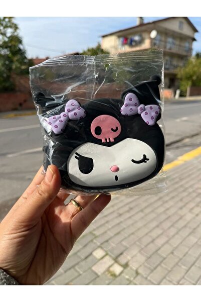EyER Shoping Kuromi Figürlü Cüzdan Boy Silikon Çanta Ayarlanabilir Askılı