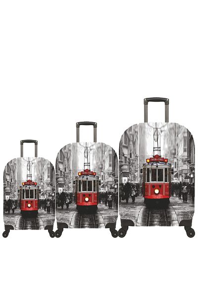 MY SARACİYE My Taksim - Luggage, Suitcase, Suitcase Cover Set - Large, Medium, Cabin Size