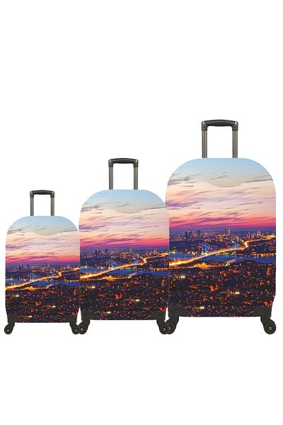 MY SARACİYE My Bosphorus 61 - Large, Medium, and Cabin Size Saddler Suitcase and Luggage Cover Set