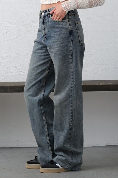 Maule Extra High Waist Comfortable Fit - Φαρδύ τζιν με φαρδύ πόδι @crotone