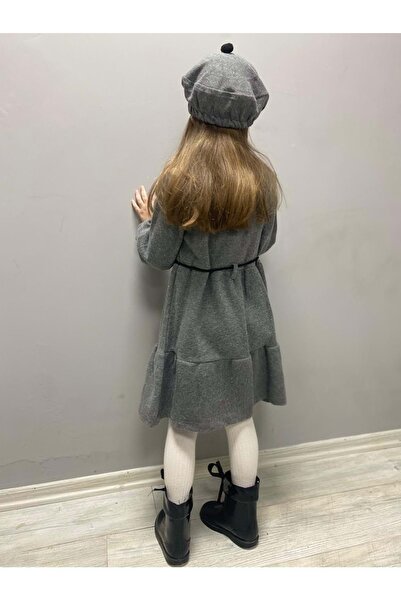 Mnk Baby&Kids Σταμπωτό Υφασμάτινο Καπέλο Κοριτσίστικο Φόρεμα MNK0559 ΓΚΡΙ