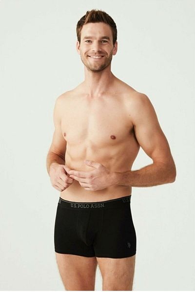 U.S. Polo Assn. 80097 Men's Black 3-Pack Boxers