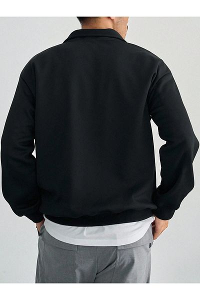 WEARTEX Half Zippered Stand Collar Sweatshirt