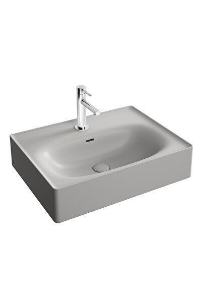 VitrA Equal 7241B476-0001 Lavabo, Mat Taş Gri, 60 cm
