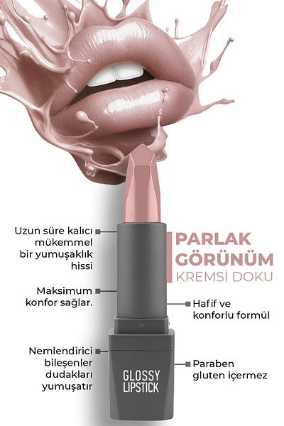 Alix Avien ALIX AVIEN GLOSSY LIPSTICK 301 BRIGHT PINK