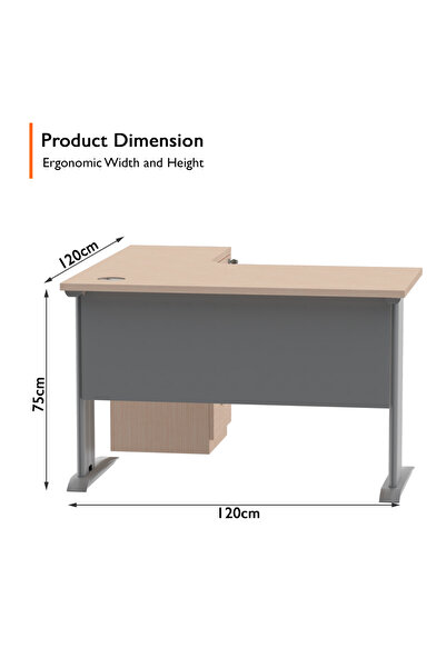 Mahmayi Stazion 1212 Modern Office Workstation Oak