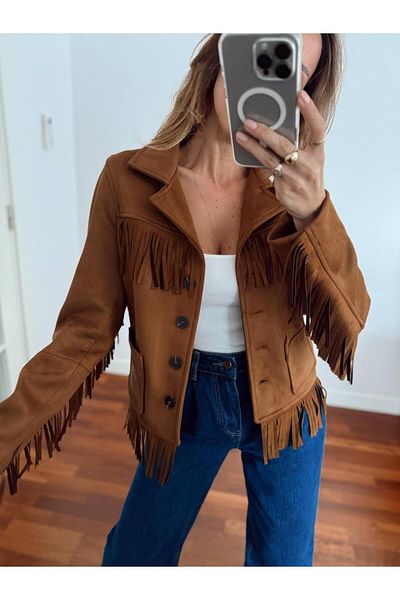 Maldia Shop Дамско велурено яке Western Tan 1024