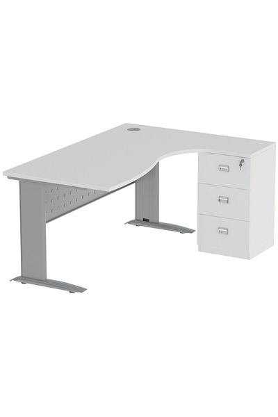 Mahmayi Stazion 1612 Modern Office Workstation White