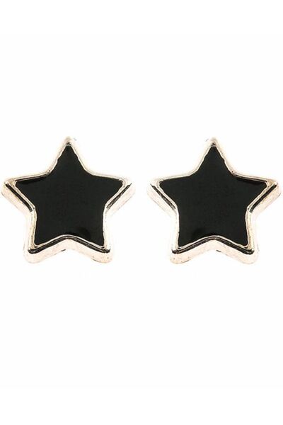 Rouge أقراط للجنسين على شكل نجمة فولاذية