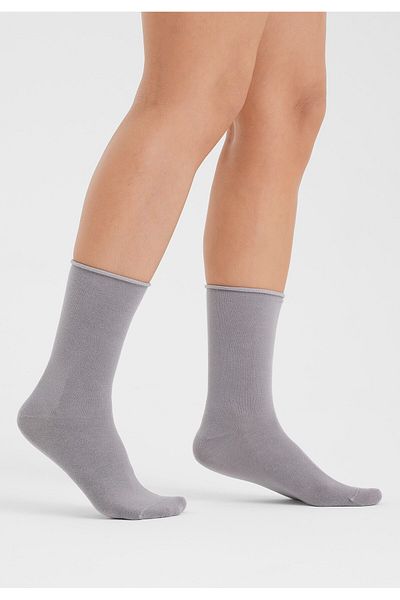 Forwena Titanium Gray Modal Elastic Seamless Women's Sock Socks