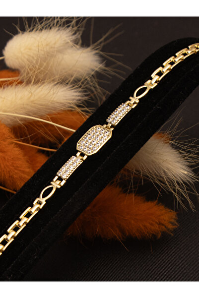 NG DİJİTAL MAĞAZACILIK Xuping الزركون حجر الذهب سوار VIP سلسلة سوار الفولاذ المقاوم للتشويه 19 سم