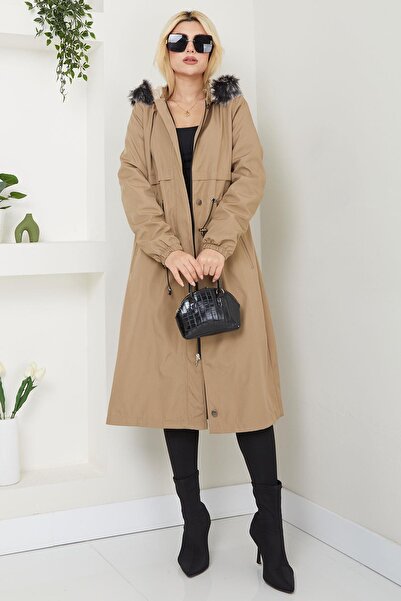 SENSTIL Vizon SS2330 - Palton cu blană integrală și interior din blană