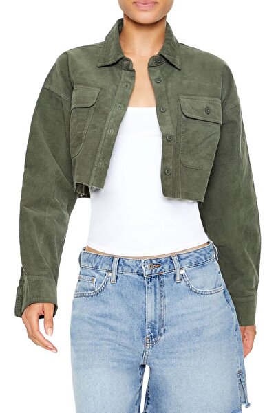 Forever 21 Kadife Crop Gömlek