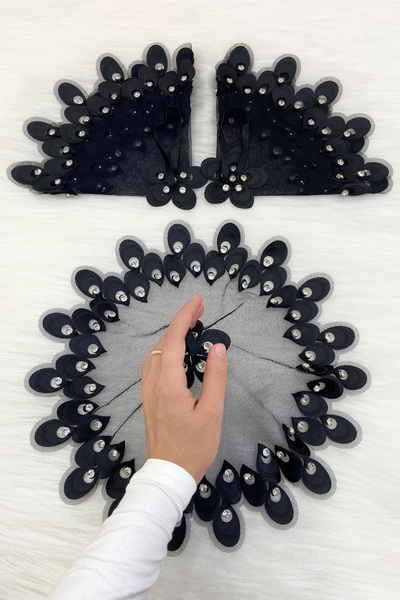 ZEYMERADE منديل العريس الأسود، تفاصيل الحجر اللامع لحفلات الزفاف، وصيفة العرو...