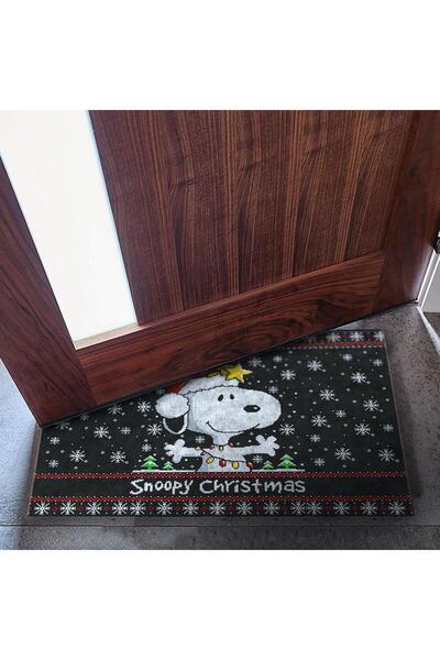 Monnhein Yeni Yıl Özel Tasarım Kapı Paspası, Yılbaşı Renkleri ve Şık Süslemeler ile Su Geçirmez, İç ve Dış Me