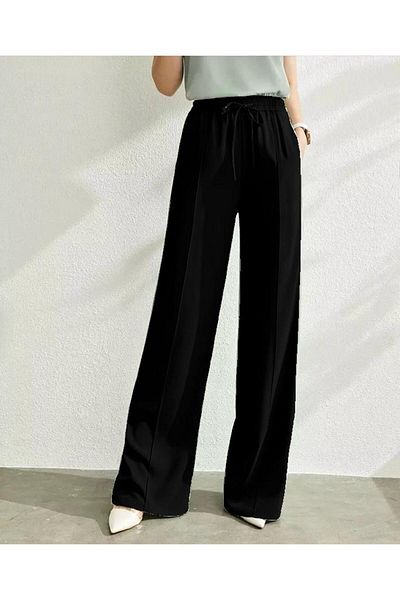 Butik Oys Modal υφασμάτινο ριγέ φαρδύ γυναικείο παντελόνι (UNİSEX) παντελόνι αθλητικής φόρμας